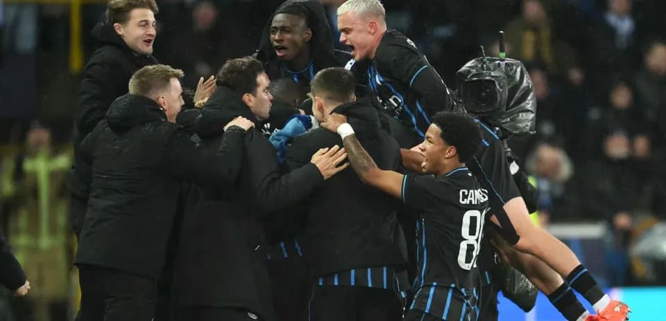 Celebración de los jugadores de Club Brugge KV