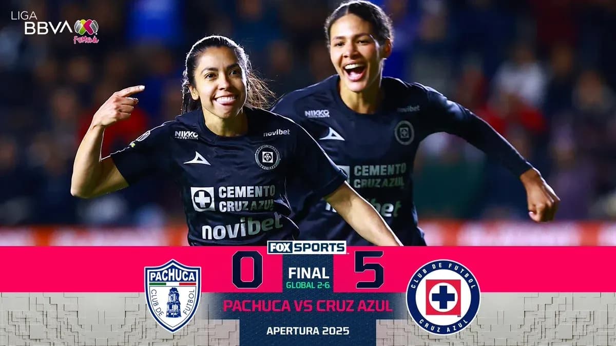 Jugadoras de Cruz Azul celebrando un gol