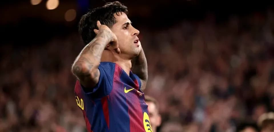 Jugador de Barcelona celebrando un gol en el estadio