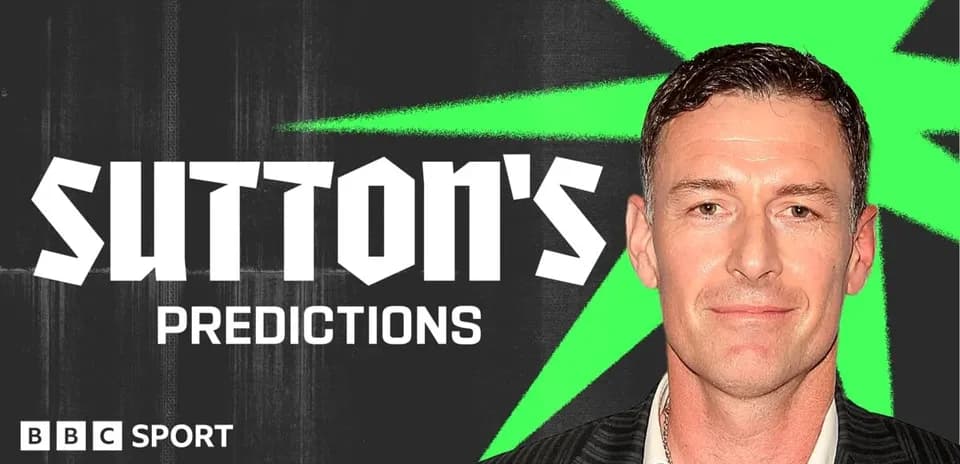 Sutton's Predictions logo with a man smiling