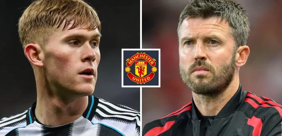Jugadores de Newcastle y Manchester United en la imagen
