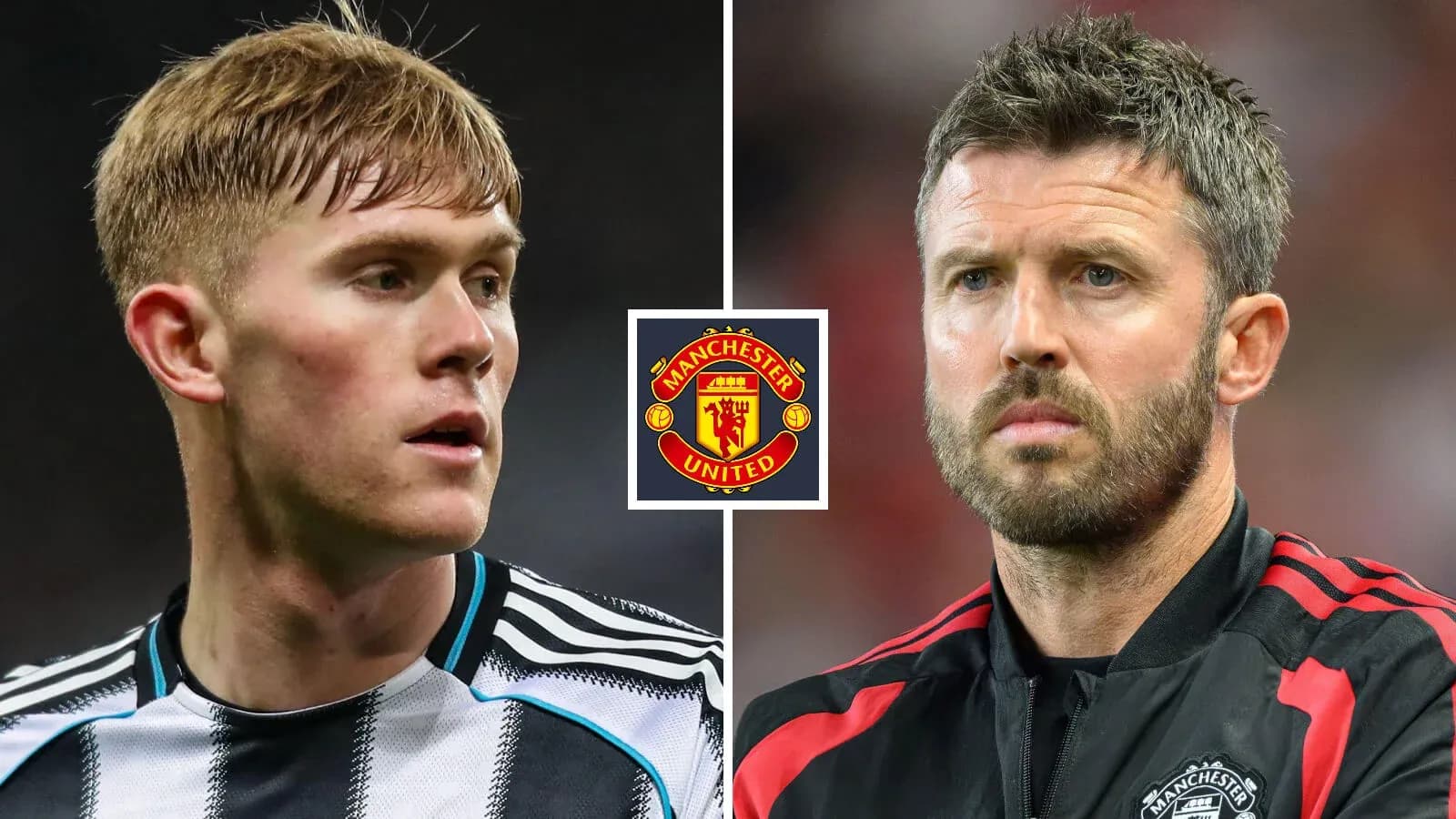 Jugadores de Newcastle y Manchester United en la imagen