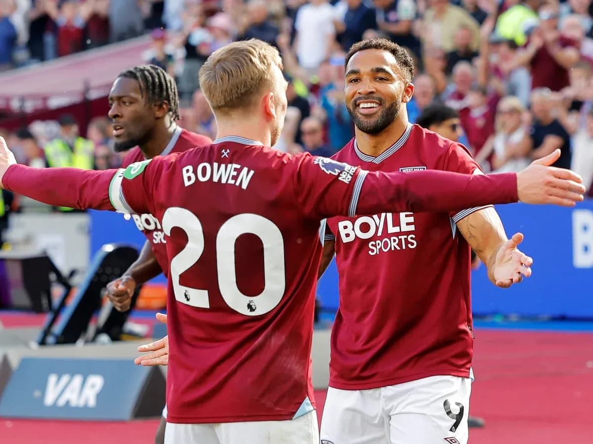 Jugadores de West Ham celebrando un gol