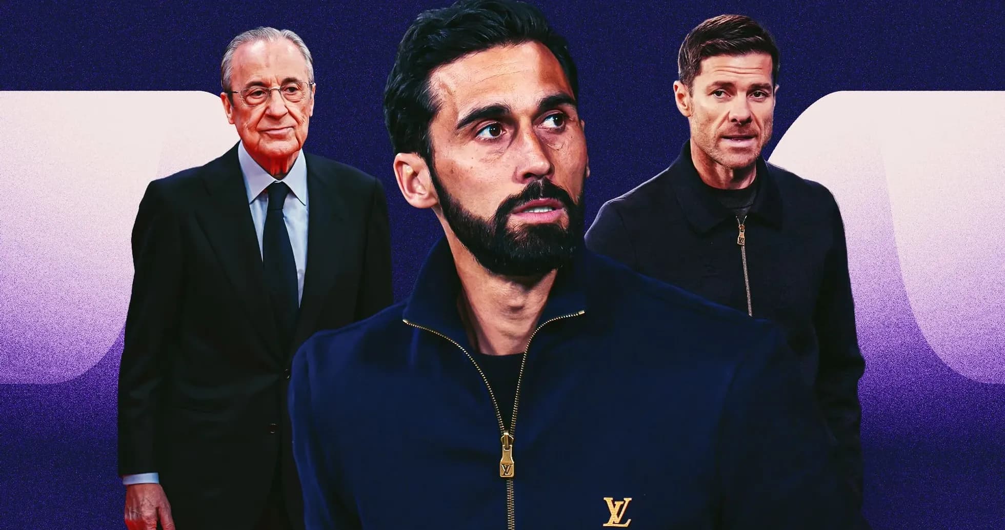 Tres hombres en primer plano, fondo colorido