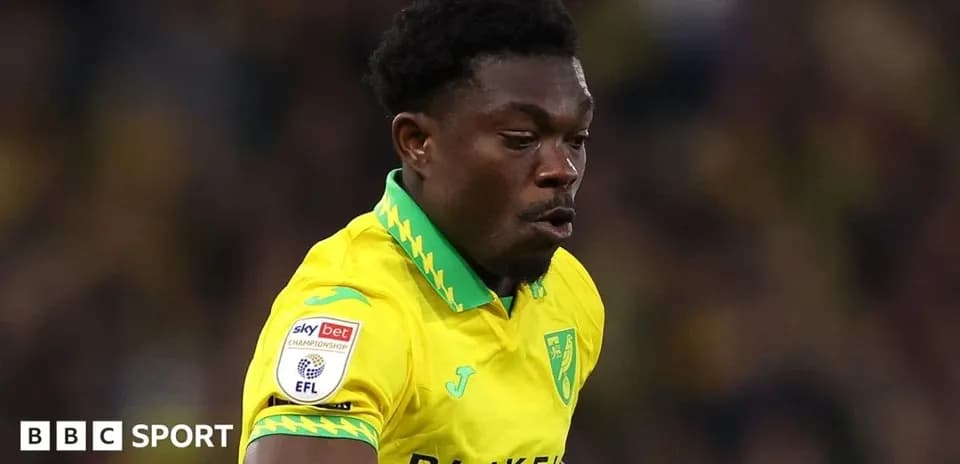Jugador de Norwich City en acción durante el partido