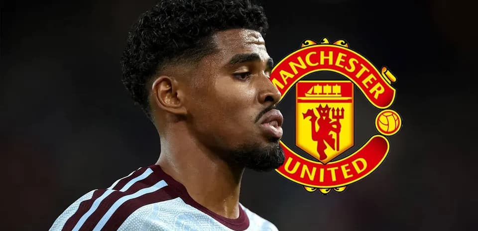 Jugador de Manchester United con el logo del club