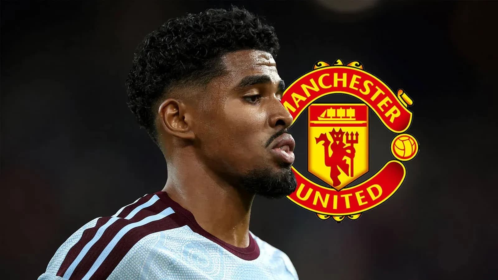 Jugador de Manchester United con el logo del club