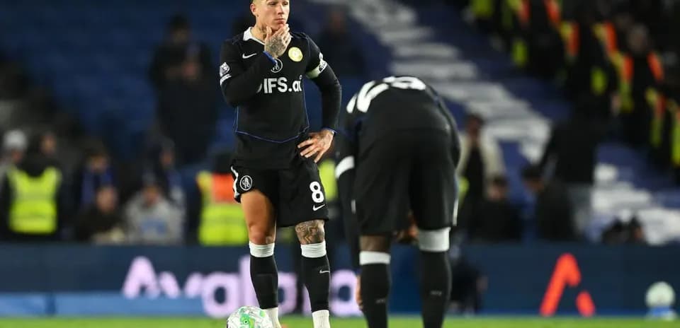 Jugador de Chelsea en partido contra Brighton