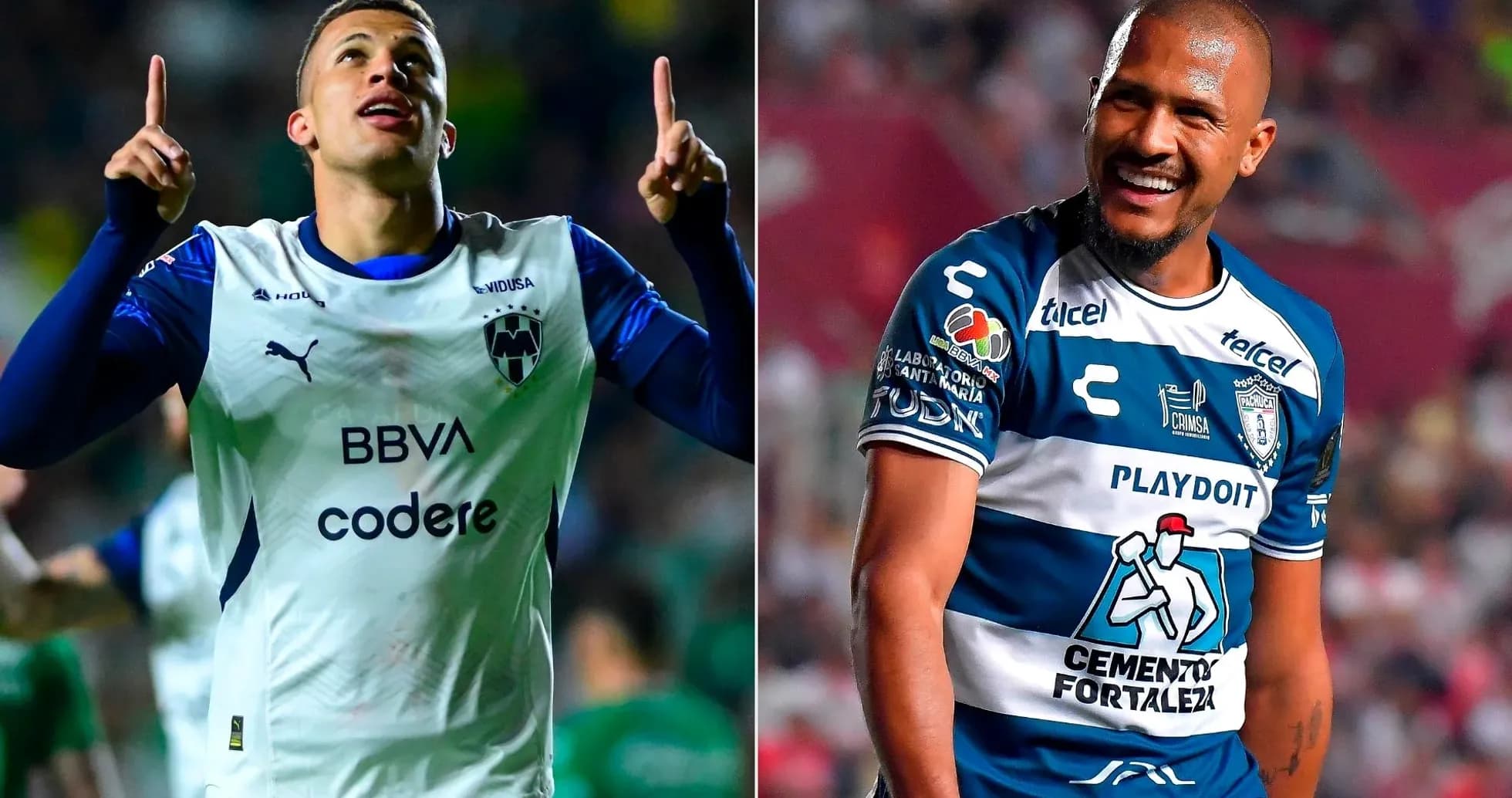 Jugadores de Monterrey y Pachuca en el partido Jugadores de Monterrey y Pachuca en el partido