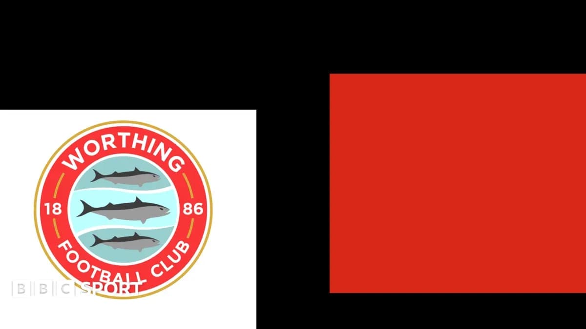 Escudo del Worthing Football Club en fondo blanco Escudo del Worthing Football Club en fondo blanco