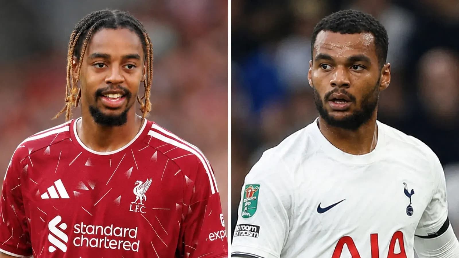 Jugadores de Liverpool y Tottenham en campo Jugadores de Liverpool y Tottenham en campo