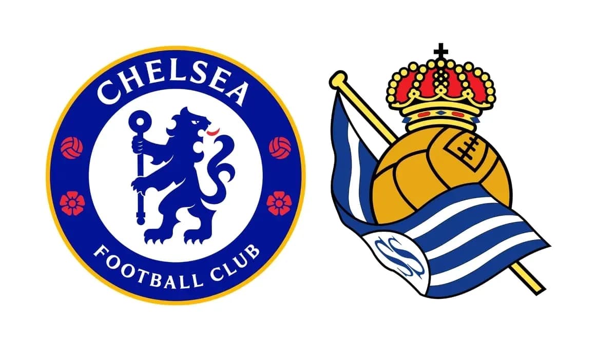 Logos de Chelsea y Real Sociedad juntos Logos de Chelsea y Real Sociedad juntos