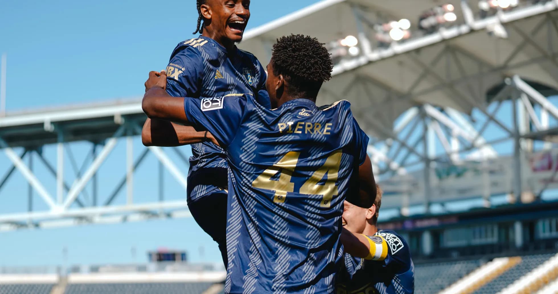 Jugadores del Philadelphia Union II celebrando un gol Jugadores del Philadelphia Union II celebrando un gol