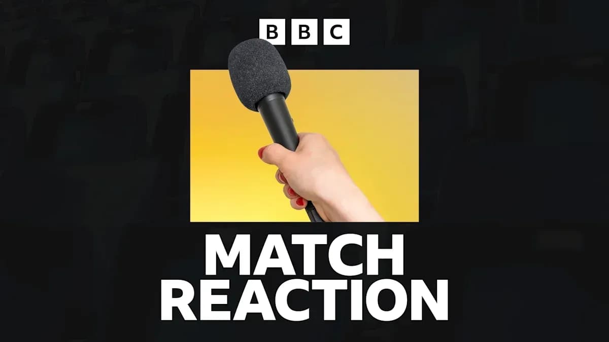 Mic held up for match reaction segment Mic held up for match reaction segment