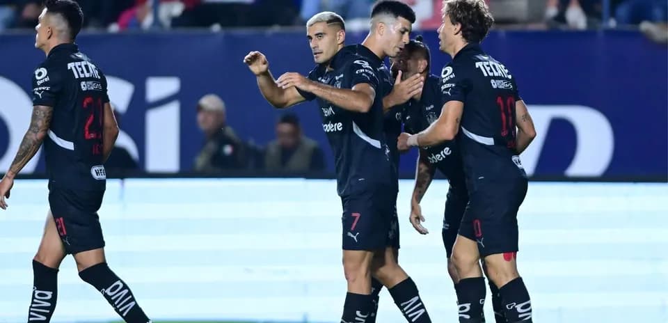 Jugadores de Atlético San Luis celebrando un gol Jugadores de Atlético San Luis celebrando un gol