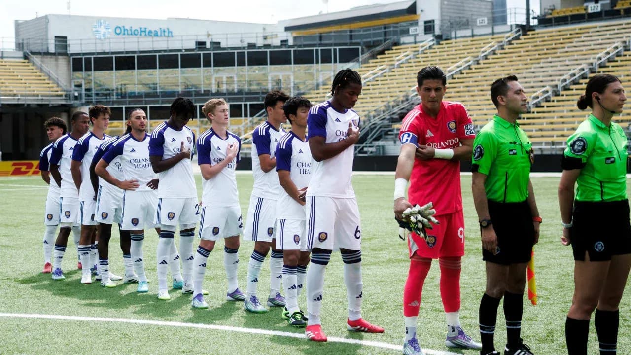 Jugadores de Orlando City II alineados para el partido Jugadores de Orlando City II alineados para el partido