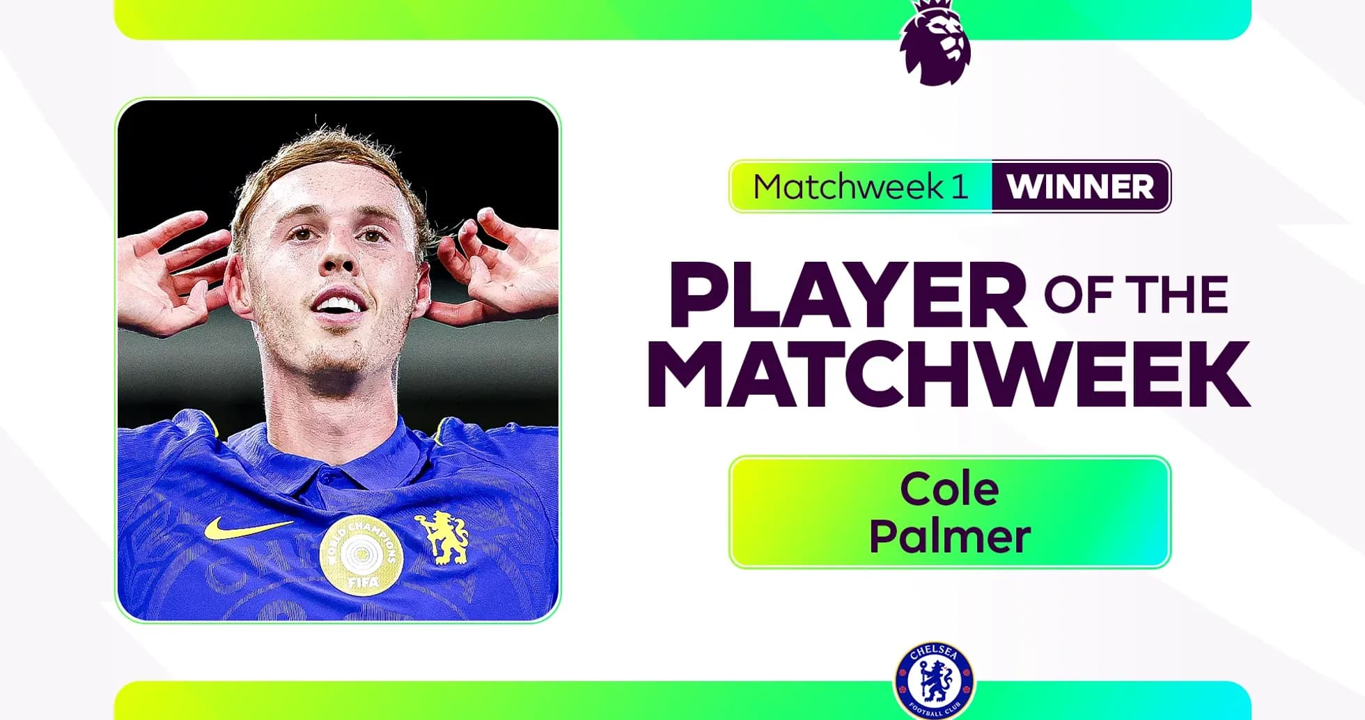 Cole Palmer named Player of the Matchweek 1 Cole Palmer named Player of the Matchweek 1