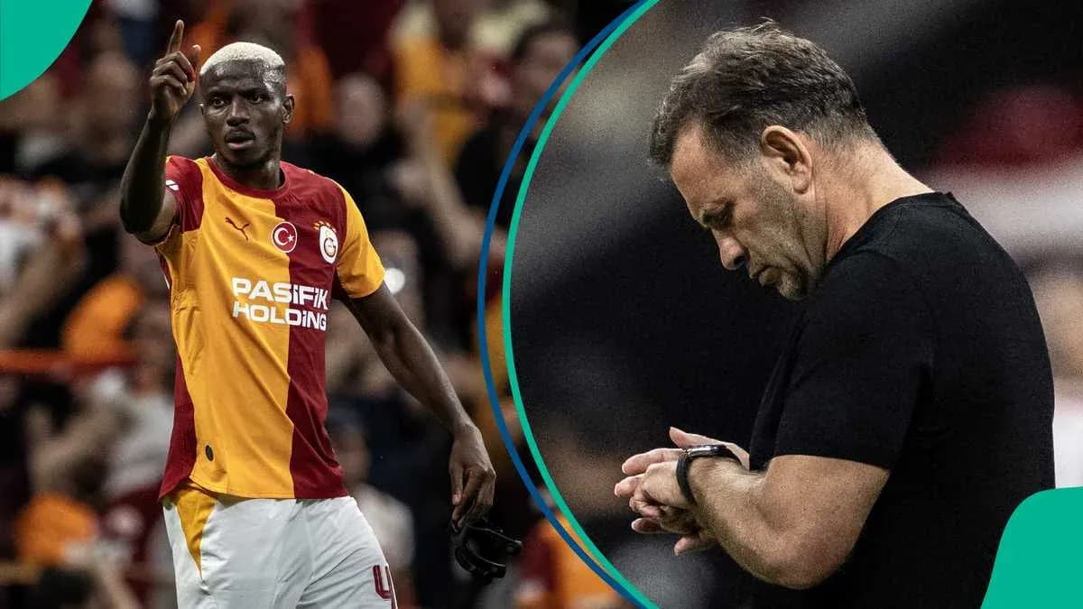 Jugador de Galatasaray gesticulando durante el partido Jugador de Galatasaray gesticulando durante el partido