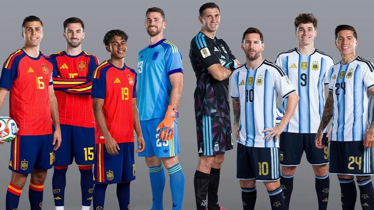 Jugadores de España y Argentina en la Copa Mundial Jugadores de España y Argentina en la Copa Mundial