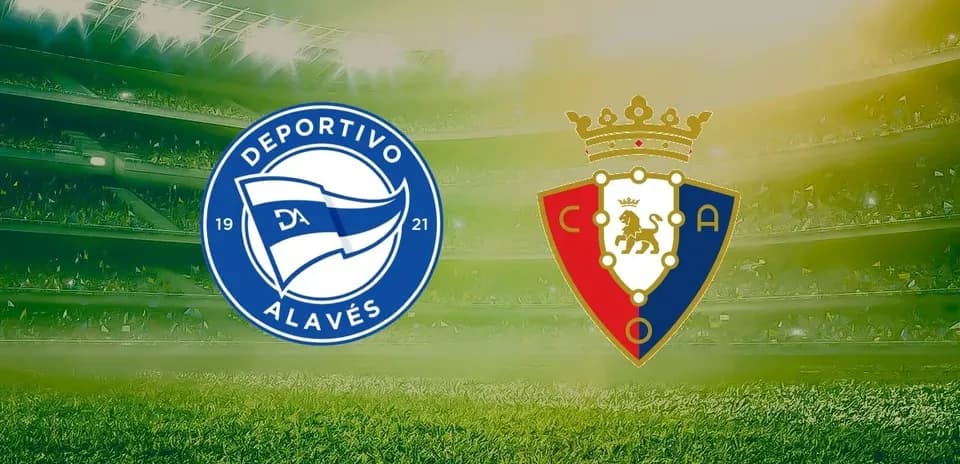 Logos de Alavés y Osasuna en el estadio Logos de Alavés y Osasuna en el estadio