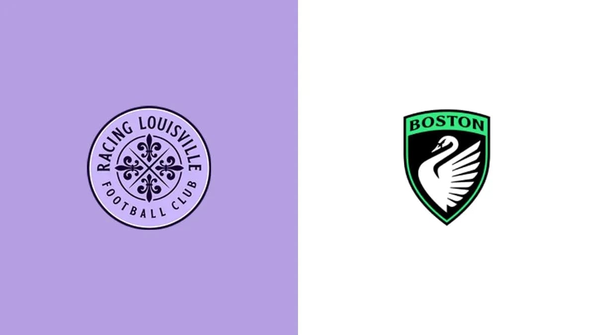 Logos de Racing Louisville y Boston en fondo colorido Logos de Racing Louisville y Boston en fondo colorido