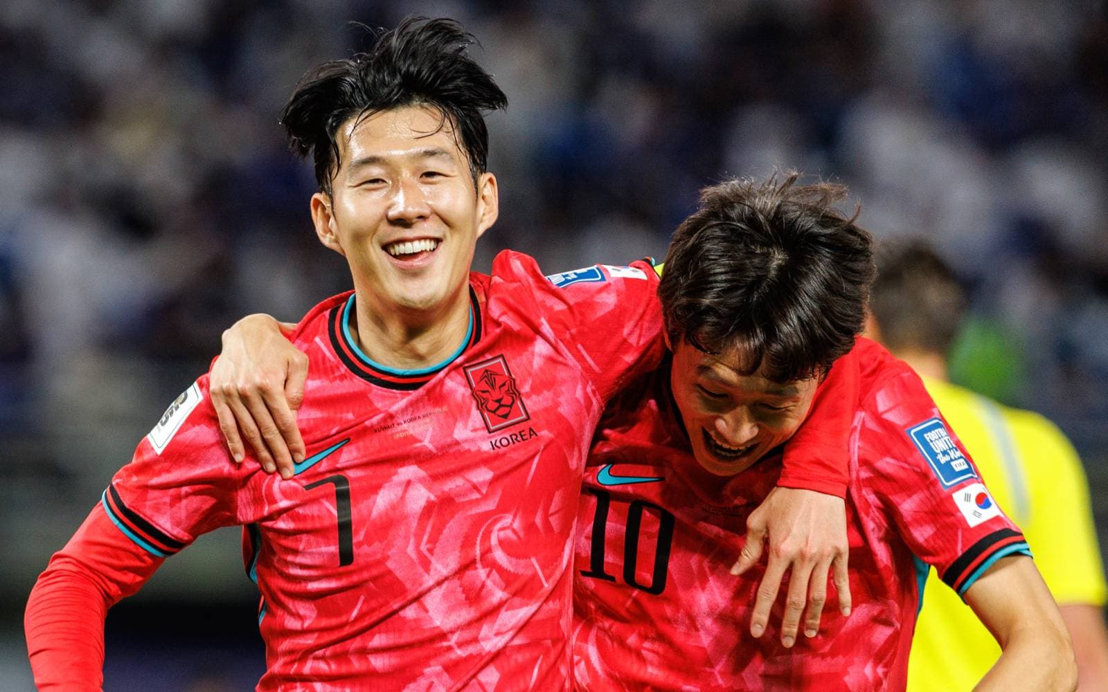 Jugadores de Corea celebrando un gol Jugadores de Corea celebrando un gol