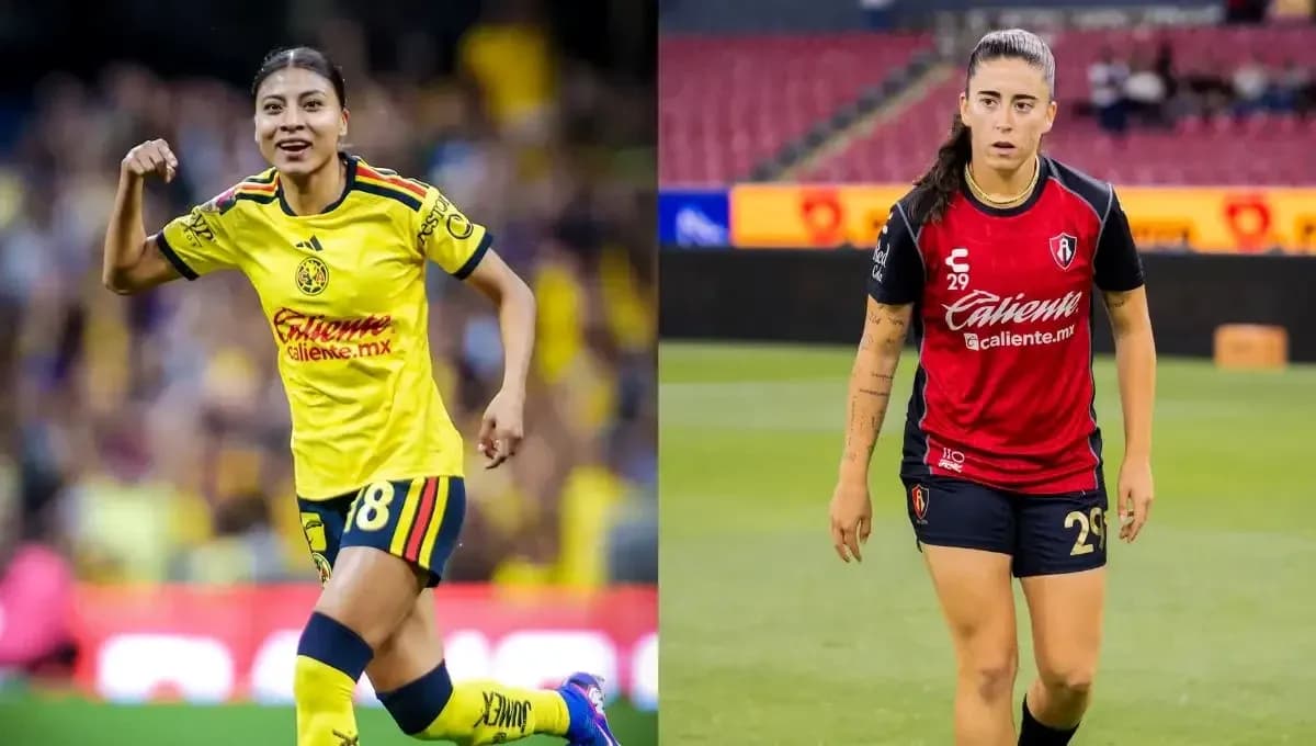 Jugadoras de América y Atlas en el partido Jugadoras de América y Atlas en el partido