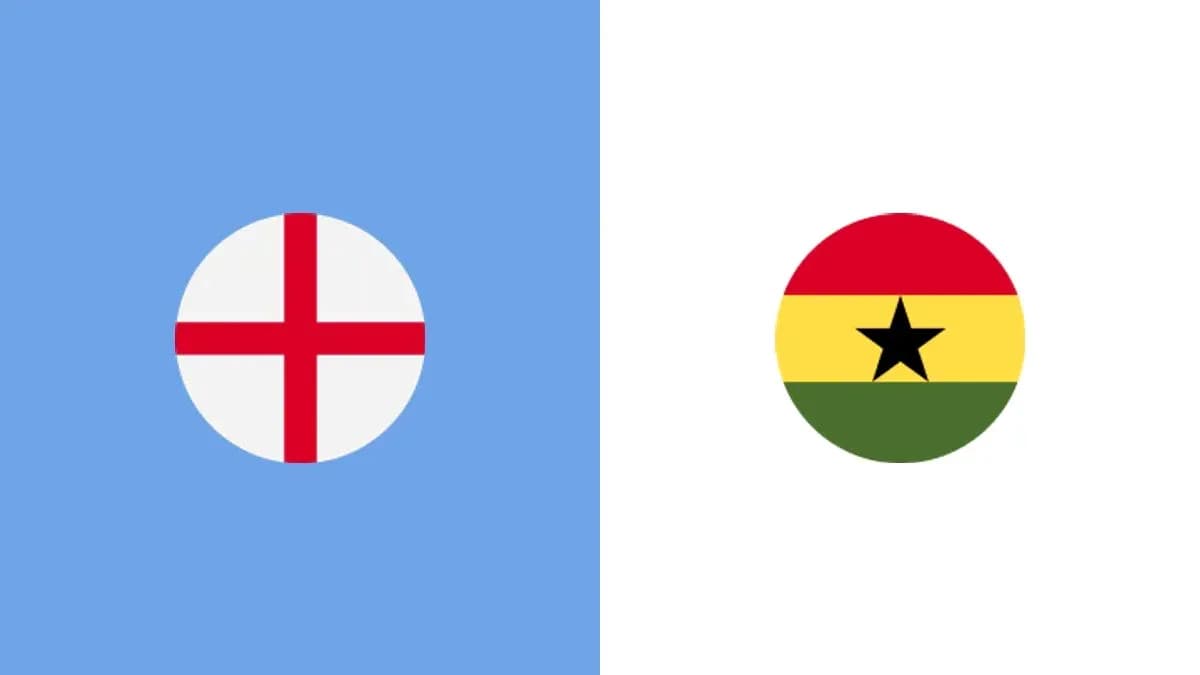 Banderas de Inglaterra y Ghana en fondo azul y blanco Banderas de Inglaterra y Ghana en fondo azul y blanco