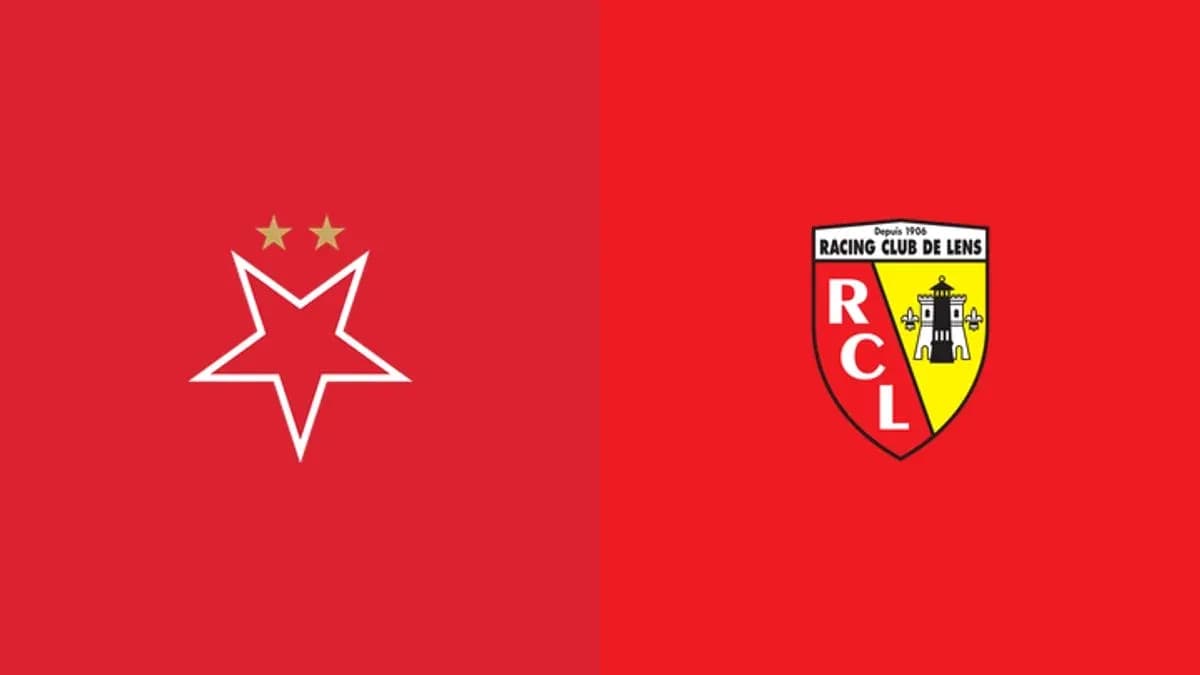 Logos de equipos: Estrella Roja y Racing Club de Lens Logos de equipos: Estrella Roja y Racing Club de Lens