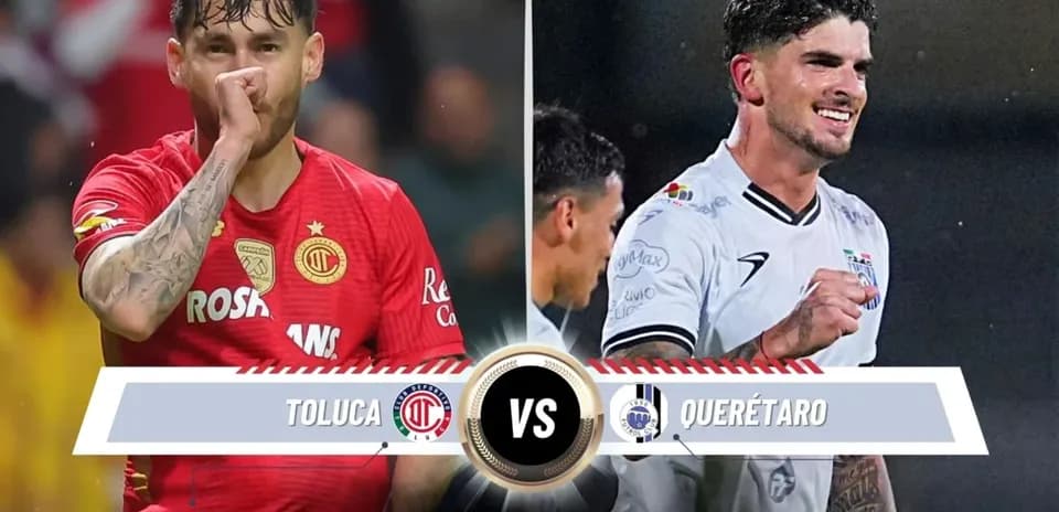 Jugadores de Toluca y Querétaro en el partido Jugadores de Toluca y Querétaro en el partido
