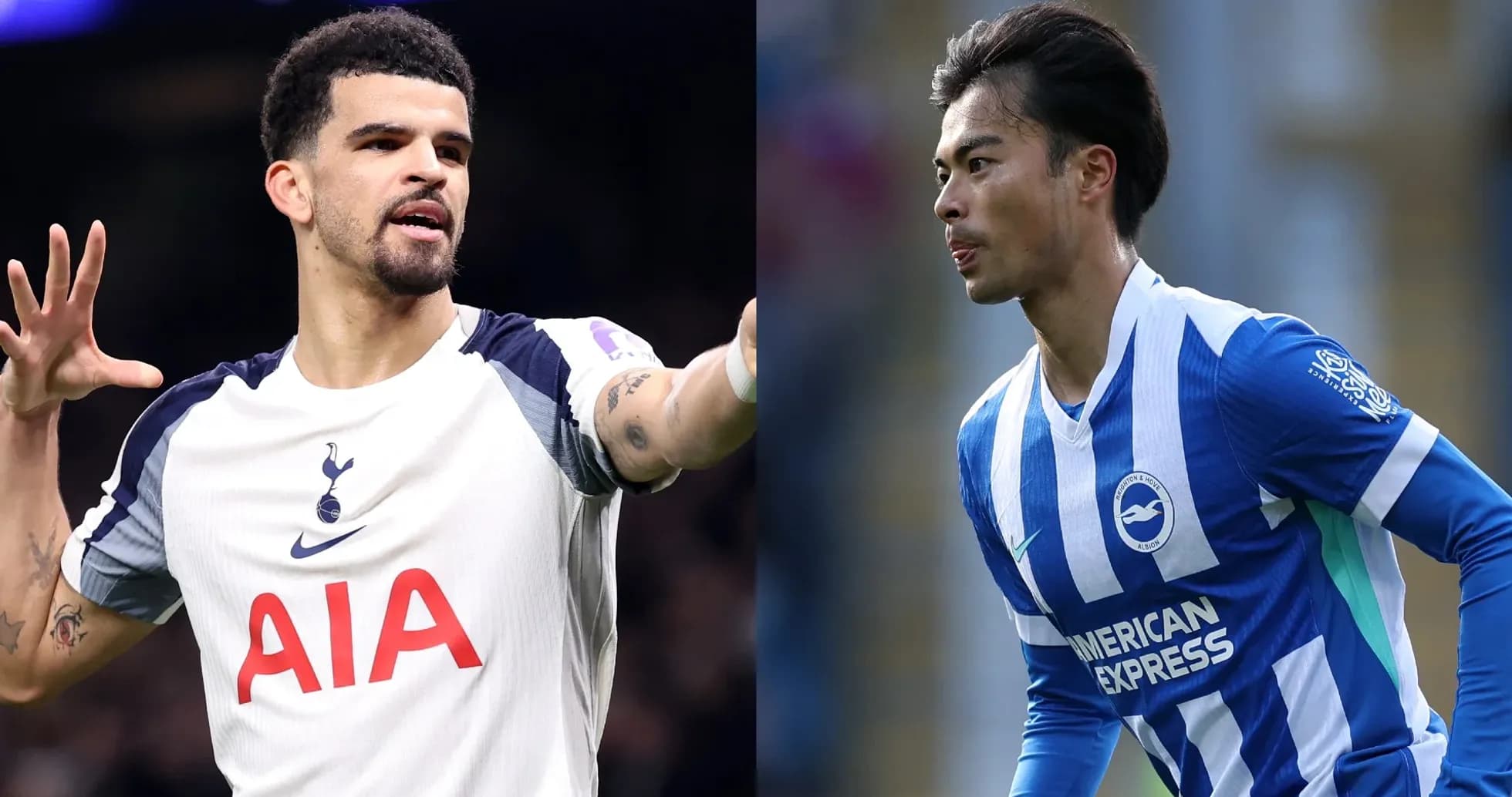 Jugadores de Tottenham y Brighton en el partido Jugadores de Tottenham y Brighton en el partido