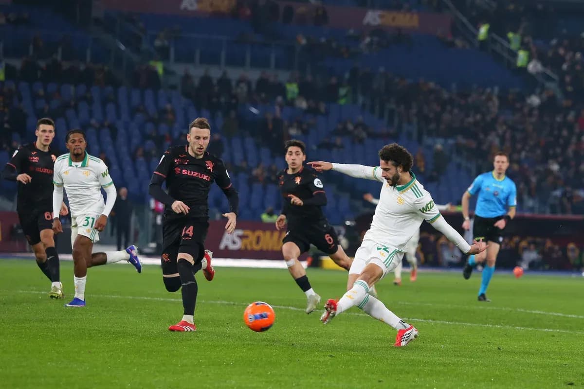 Acción del partido entre Torino y AS Roma Acción del partido entre Torino y AS Roma