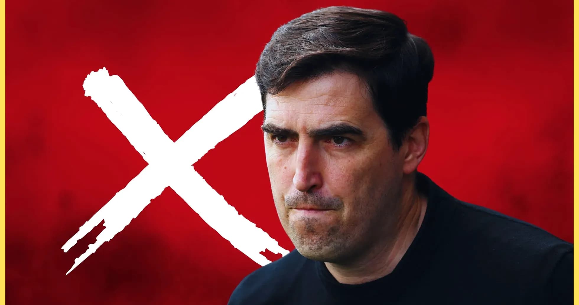 Entrenador mirando seriamente con fondo rojo Entrenador mirando seriamente con fondo rojo