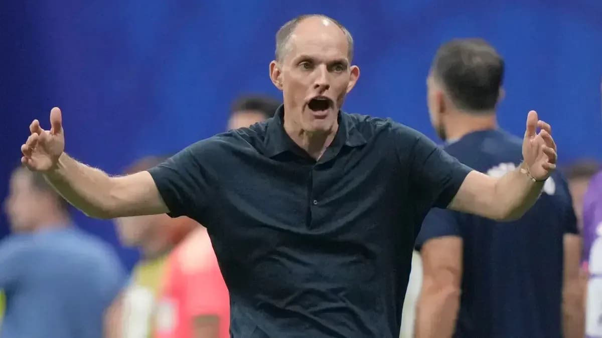 Entrenador gesticulando durante un partido de fútbol Entrenador gesticulando durante un partido de fútbol