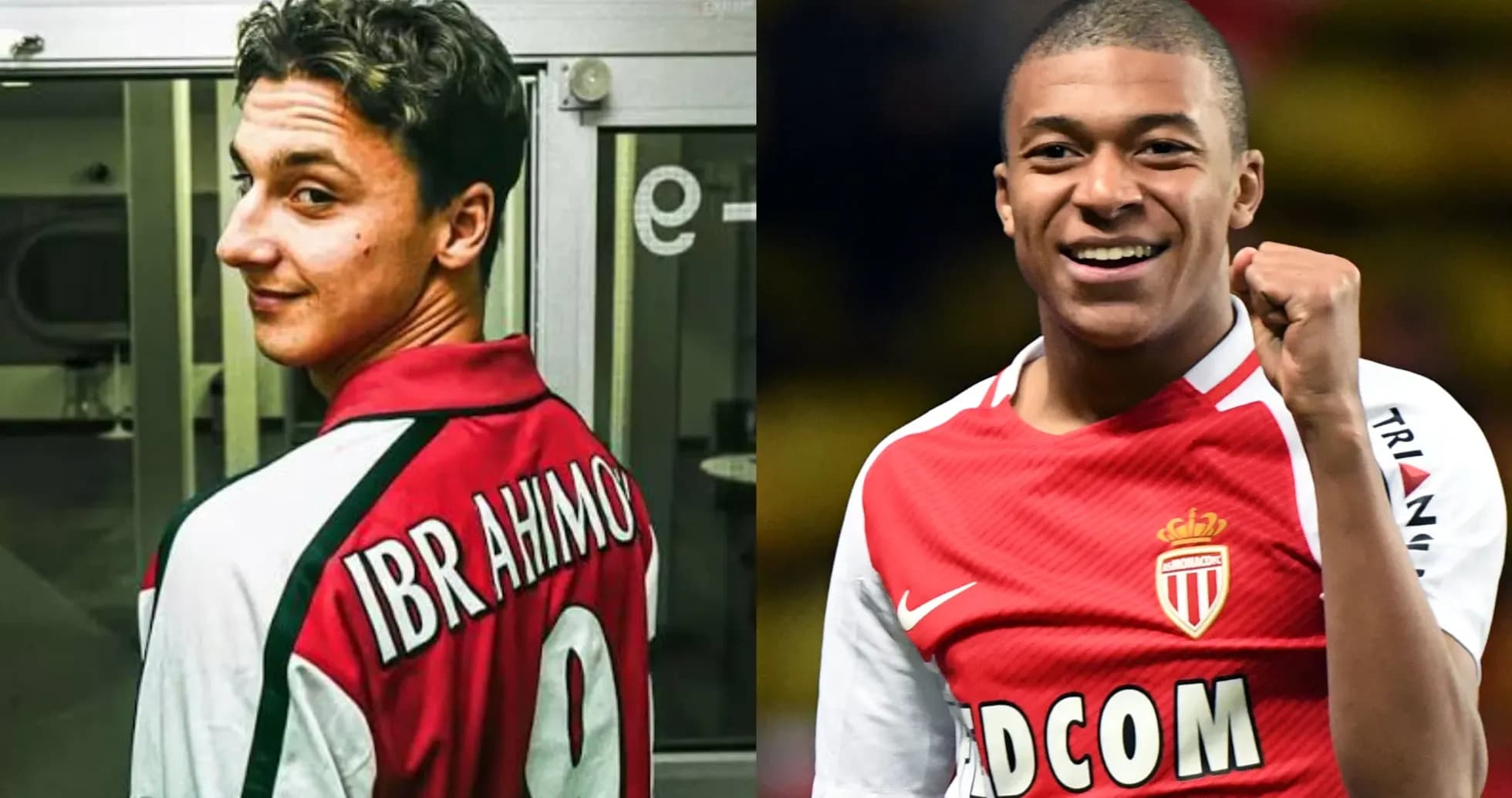 Zlatan Ibrahimović y Kylian Mbappé en camisetas Zlatan Ibrahimović y Kylian Mbappé en camisetas