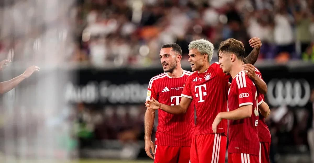 Jugadores del Bayern Múnich celebrando un gol Jugadores del Bayern Múnich celebrando un gol