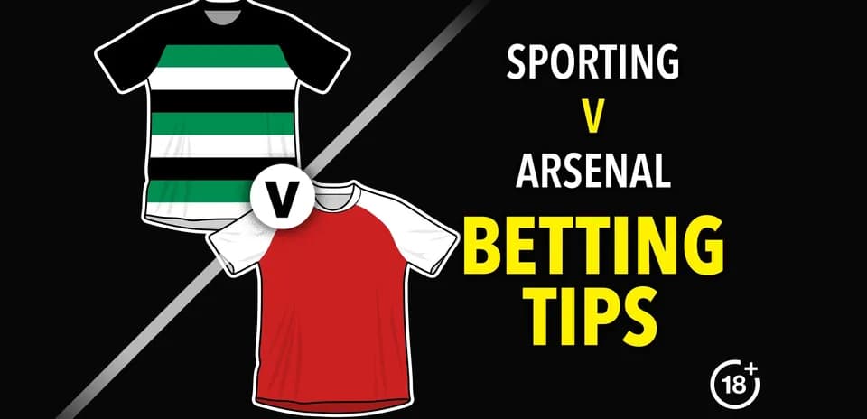 Camisas de Sporting y Arsenal con texto de apuestas Camisas de Sporting y Arsenal con texto de apuestas