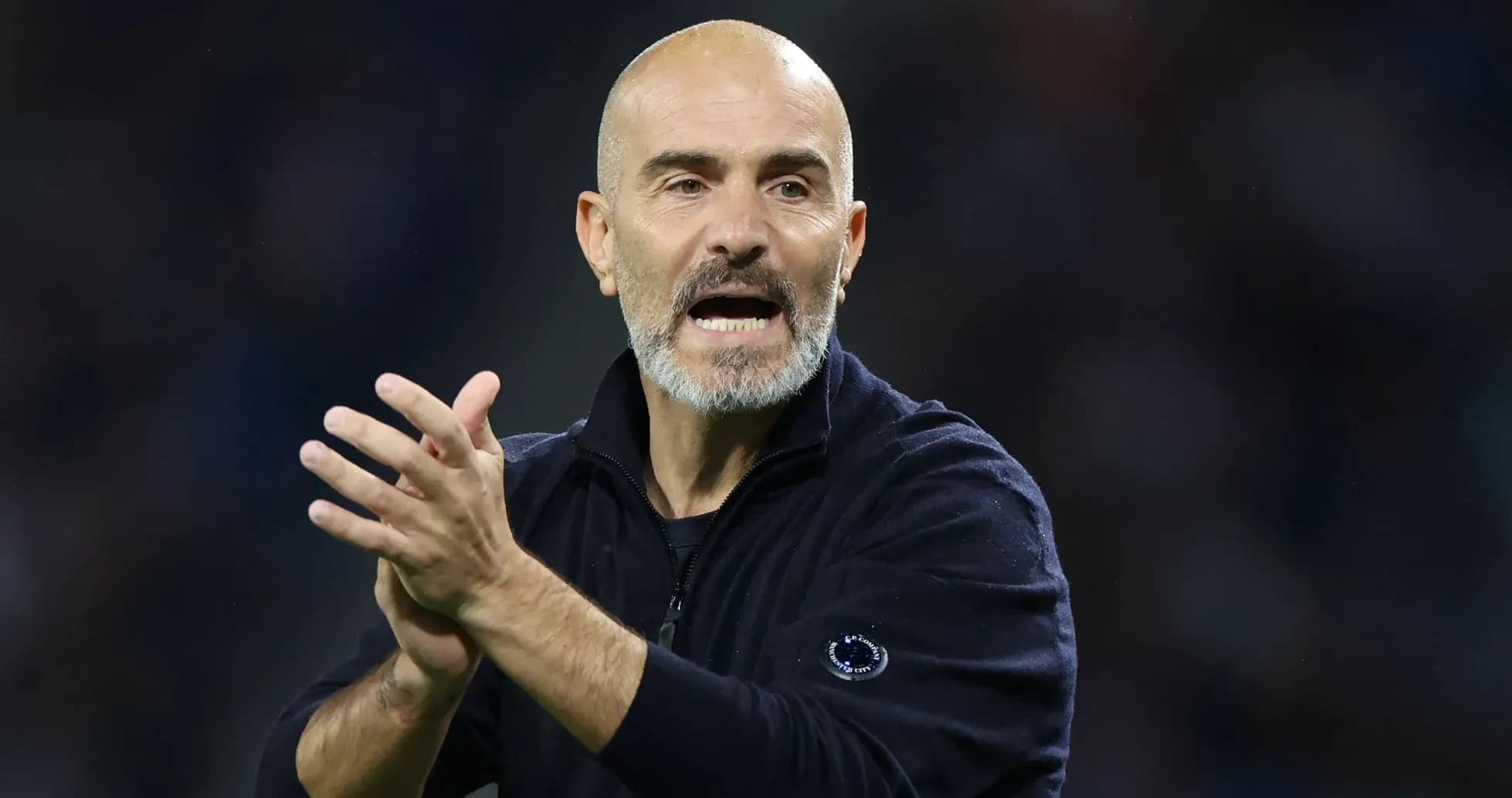 Entrenador aplaudiendo durante el partido Entrenador aplaudiendo durante el partido