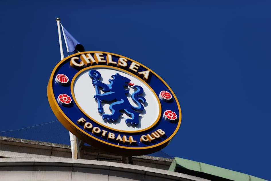 Logotipo del Chelsea Football Club en el estadio Logotipo del Chelsea Football Club en el estadio