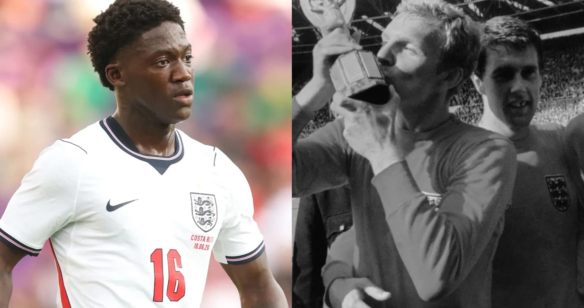 Jugador de Inglaterra y celebración del Mundial de 1966 Jugador de Inglaterra y celebración del Mundial de 1966