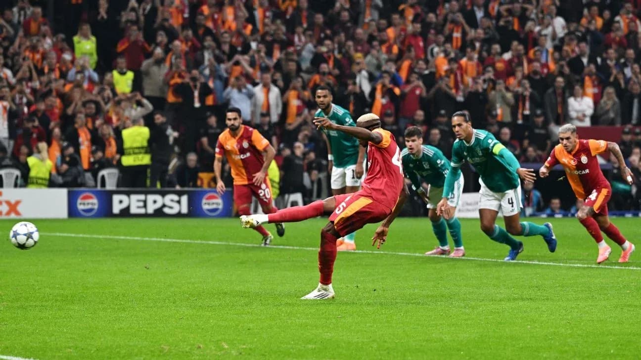Tiro penalti de jugador del Galatasaray Tiro penalti de jugador del Galatasaray