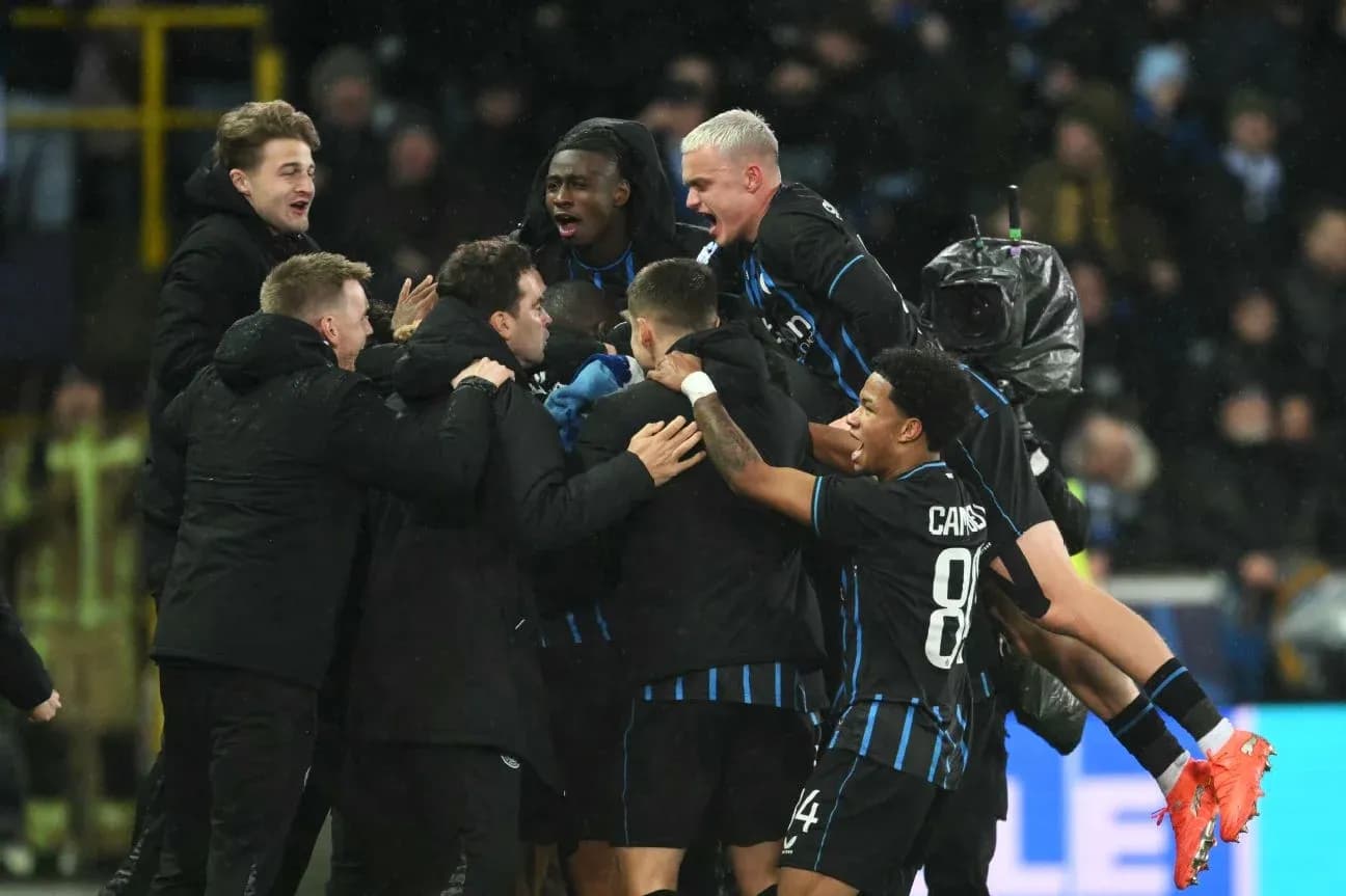 Celebración de los jugadores de Club Brugge KV Celebración de los jugadores de Club Brugge KV